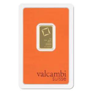 Lingot or 5 g valcambi suisse