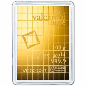 Lingots or 100 x 1 g combi bar Valcambi