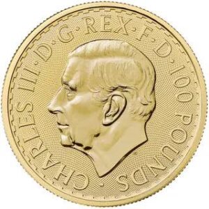 Pièce d'or Britannia 2025 de 1 oz (Royaume-Uni) - Tube complet de 10 pièces