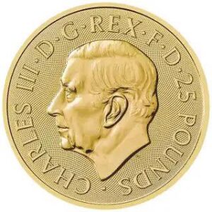 Pièce d'or britannique Lion britannique de 1/4 oz (2025) - Tube de 25 pièces