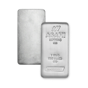 Lingot d'argent coulé 1 kilogramme  Asahi Refining